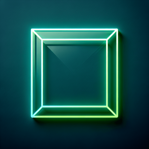 neongreen rectangle with rounded corners, transparent in the middle.