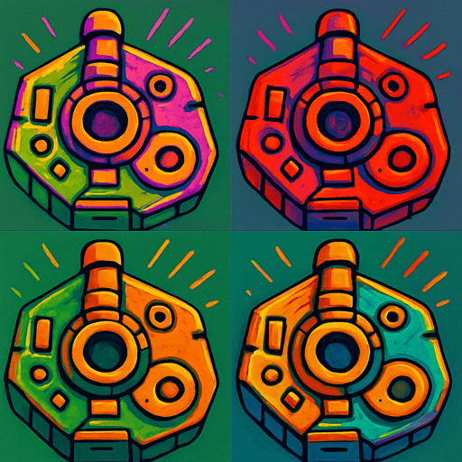 Do 6 different colors of this image.