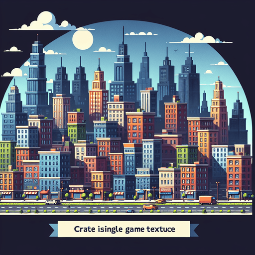 background city mg.
Single Game Texture.  In-Game asset.  2d.  Blank background.  High contrast.  No shadows