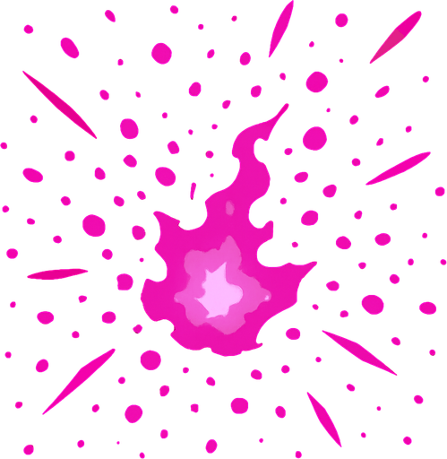 particulas rosadas, de poder.
In-Game asset.  2d.  High contrast.  No shadows