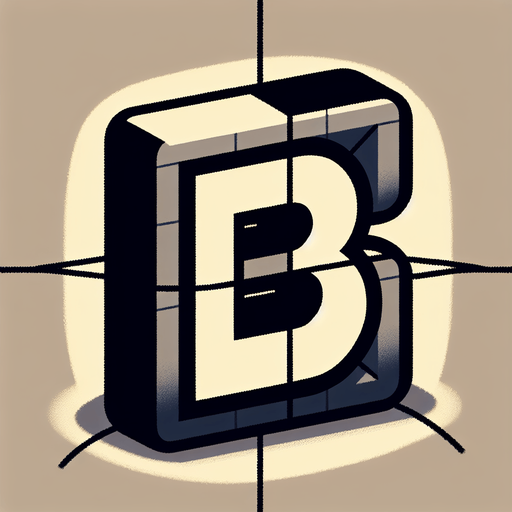 Letter B.
Single Game Texture.  In-Game asset.  2d.  Blank background.  High contrast.  No shadows