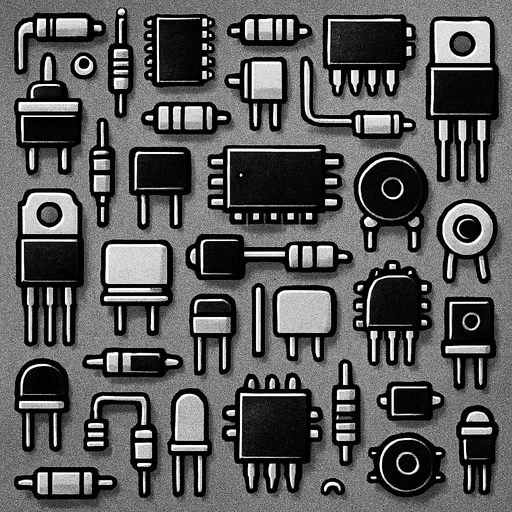 Metal con pequeños componentes de electrónica, ocupar toda la imagen, visto desde arriba.
In-Game asset.  2d.  High contrast.  No shadows