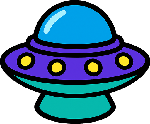 ufo.
In-Game asset.  2d.  High contrast.  No shadows