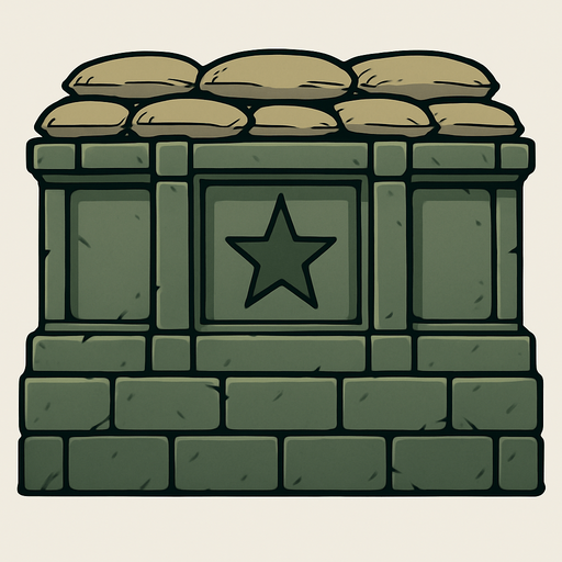 yüksek çözünürlüklü askeri duvar.
In-Game asset.  2d.  High contrast.  No shadows