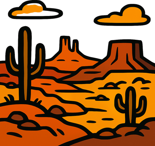 desertscenery.
In-Game asset.  2d.  High contrast.  No shadows
