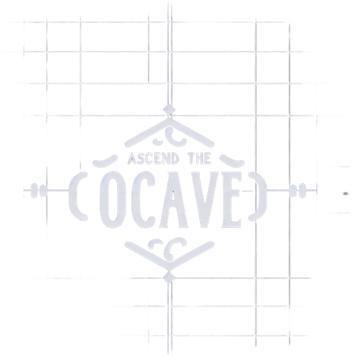 Simple Black overlay with white "ascend the octave" text. Classic text. Clean design
Single Game Texture.  In-Game asset.  2d.  Blank background.  High contrast.  No shadows