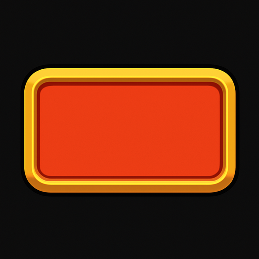 Empty button.
In-Game asset.  2d.  High contrast.  No shadows