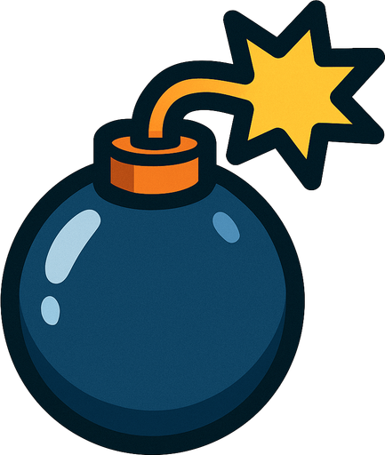 Bomb.
In-Game asset.  2d.  High contrast.  No shadows