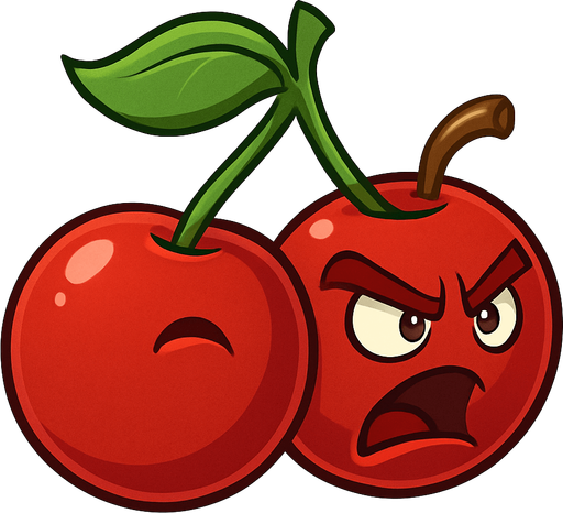 Cherrybomb del videojuego plantas vs zombies.
In-Game asset.  No shadows