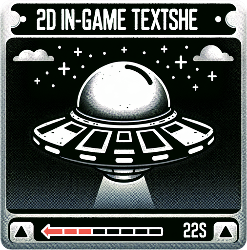 A UFO.
Single Game Texture. In-Game asset. 2d. Blank background. High contrast. No shadows.