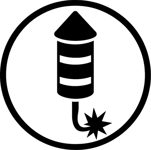 Vertical cohete de fuego artificial chino