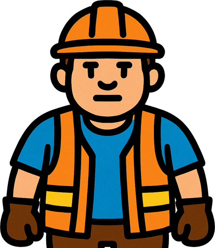 Worker.
In-Game asset.  2d.  High contrast.  No shadows