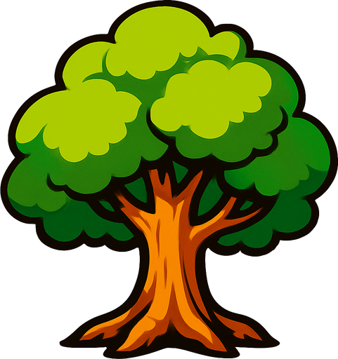 Tree.
In-Game asset.  2d.  High contrast.  No shadows