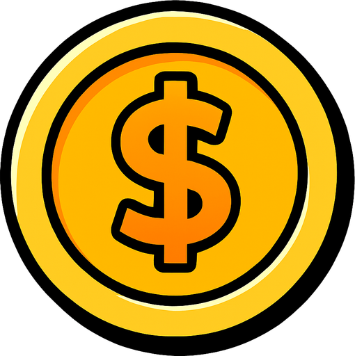 coin.
In-Game asset.  2d.  High contrast.  No shadows