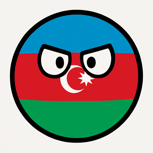 azerbaijan ball.
In-Game asset.  2d.  High contrast.  No shadows