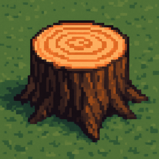 kesilmiş bir pixel ağaç yap sadece kesilmiş tarafı olsun