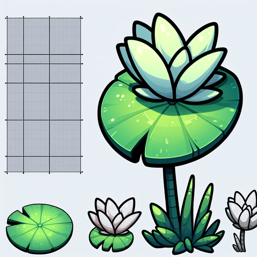 Single Cartoon lillypad edge on. No flower
Game Texture. In-Game asset. 2d. Blank background. High contrast. No shadows.