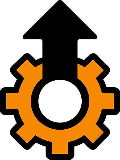 upgrad icon.
In-Game asset.  2d.  High contrast.  No shadows