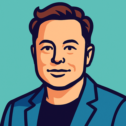 Elon Musk.
In-Game asset.  2d.  High contrast.  No shadows
