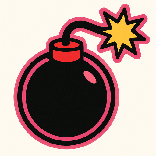 bomba.
In-Game asset.  2d.  High contrast.  No shadows
