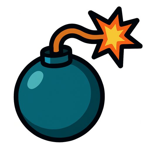 A bomb.
In-Game asset.  2d.  High contrast.  No shadows