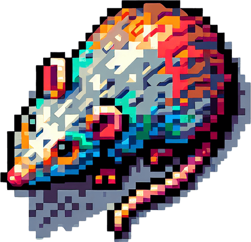 top down view, rat game sprite
no background
