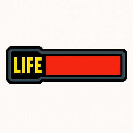 Lifebar.
In-Game asset.  2d.  High contrast.  No shadows