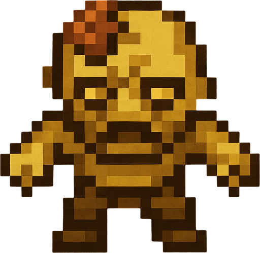Zombie de oro , pixelart