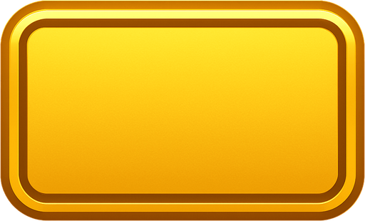 Casino oyunum için buton olarak kullanmalık dikdörtgen (köşeleri yumuşatılmış, edge). Yazısız..
In-Game asset.  2d.  High contrast.  No shadows