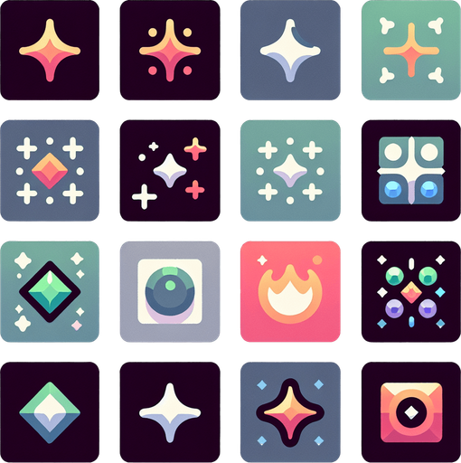 Design a spritesheet for a minimal, hyper-casual 2D mobile game in a flat, 2D illustration style. The spritesheet contains nine square tiles, each defined by a single dominant color and a contrasting, clean frame with subtle shape variations to represent functionalities like damage, magic, or healing. The tiles remain simple and uncluttered, with no symbols or icons inside, emphasizing clarity and modern design. The frames themselves convey purpose through their unique shapes, creating a polished, playful, and approachable aesthetic perfect for vibrant mobile gaming experiences.
Single Game Texture. In-Game asset. 2d. Blank background. High contrast. No shadows.
