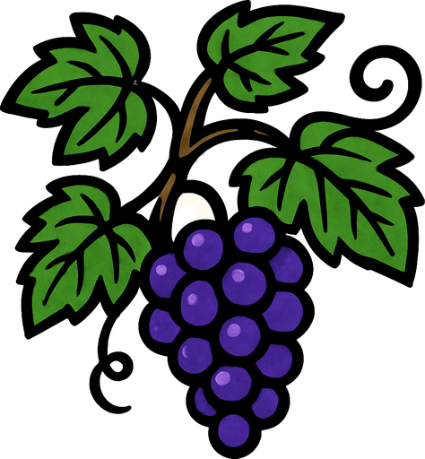 planta uva.
In-Game asset.  2d.  High contrast.  No shadows