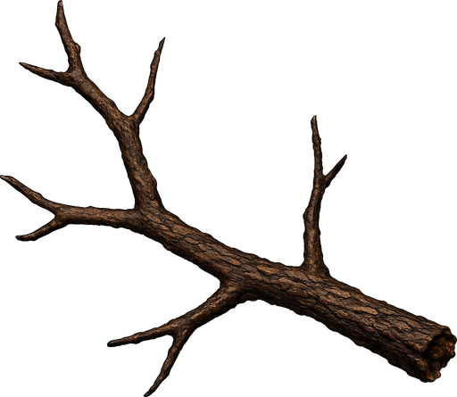 Rama, algo realista.
In-Game asset.  2d.  High contrast.  No shadows