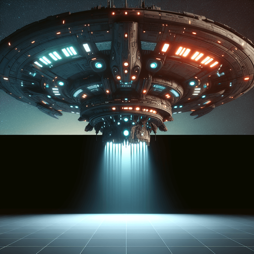 alien spaceship heading down.
Single Game Texture. In-Game asset. 2d. Blank background. High contrast. No shadows.