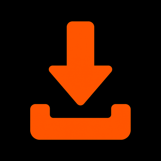 indirme logosu herhangi bir yazı olmayacak 2d.
In-Game asset.  2d.  High contrast.  No shadows