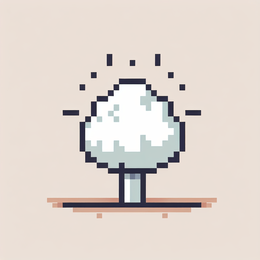 white round cloud burst. Single Game Texture. In-Game asset. 2d. Blank background. High contrast. No shadows.8 bit. pixelated