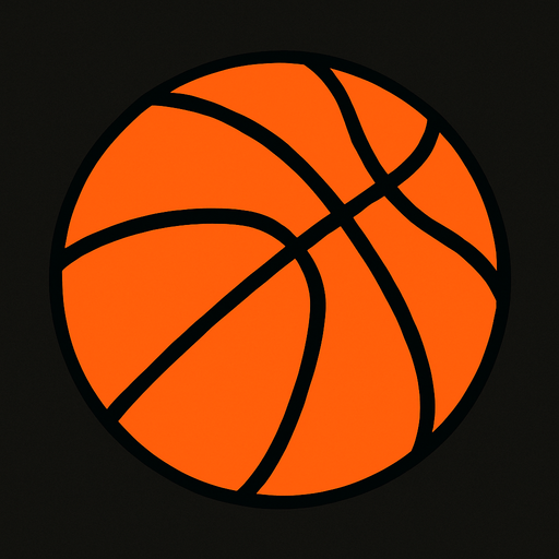 basketball ball.
In-Game asset.  2d.  High contrast.  No shadows