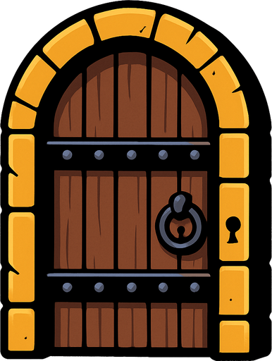 Puerta.
In-Game asset.  2d.  High contrast.  No shadows