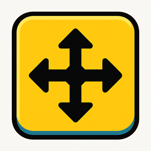Movement button, item moving button.
In-Game asset.  2d.  High contrast.  No shadows