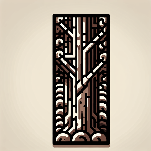 infinite scrolling 2d flat tree trunk.
Single Game Texture. In-Game asset. 2d. Blank background. High contrast. No shadows.