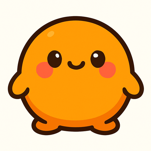 yuvarlak sevimli bir canlı.
In-Game asset.  2d.  High contrast.  No shadows