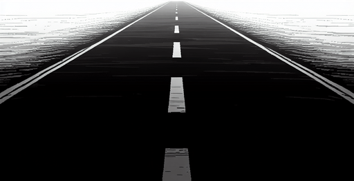 Black road.
Single Game Texture. In-Game asset. 2d. Blank background. High contrast. No shadows.