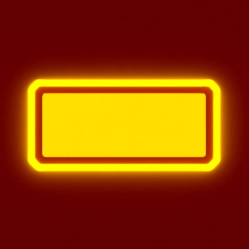 yellow neon rectangle block.
In-Game asset.  2d.  High contrast.  No shadows