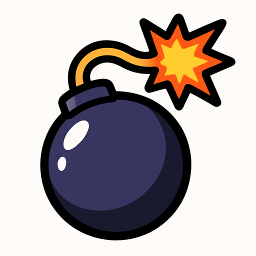 Bomb.
In-Game asset.  2d.  High contrast.  No shadows