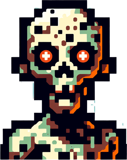 Zombies.
Single Game Texture. In-Game asset. 2d. Blank background. High contrast. No shadows.