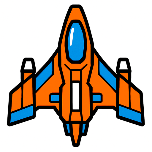 player space ship.
In-Game asset.  2d.  High contrast.  No shadows