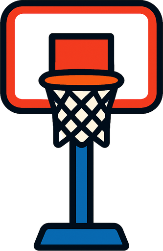 ı need basketball station.
In-Game asset.  2d.  High contrast.  No shadows