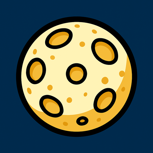 moon.
In-Game asset.  2d.  High contrast.  No shadows