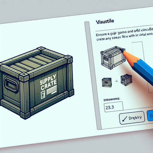 supply crate.
Single Game Texture.  In-Game asset.  2d.  Blank background.  High contrast.  No shadows