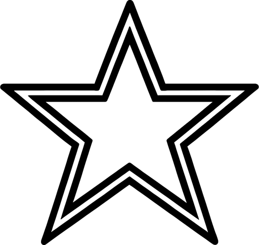 Double the black border of the star