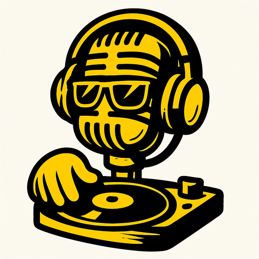 sarı dj mikrofonu cool.
In-Game asset.  2d.  High contrast.  No shadows